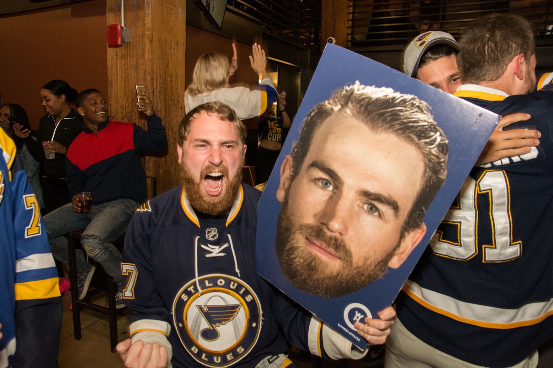 Blues Fans at Wheelhouse during Stanley Cup Final Game 7. Spons